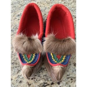 Vintage Balken Style Shoes Cowhide And Felt  Child's Size 32